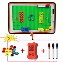 Placa tática para futebol e basquete, com zíper, placa dupla face pu material de futebol, três dobras
