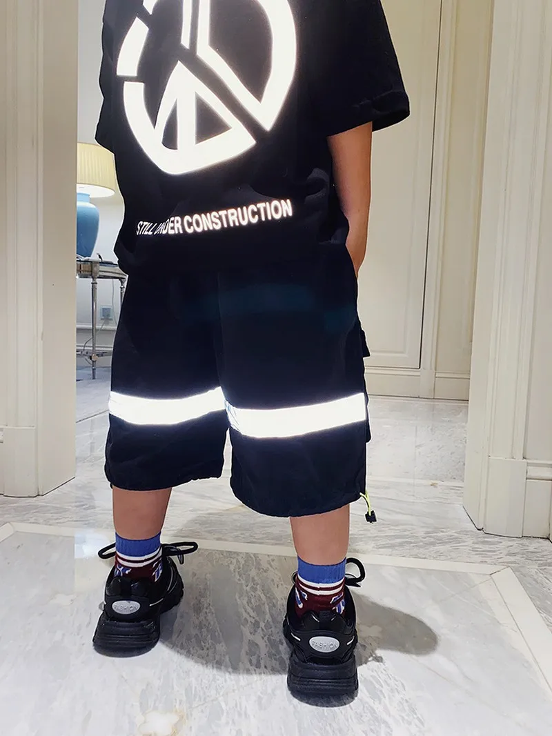 

summer boy Harajuku Casual Cargo Color Block Hip Hop Sweatpant Oversize Baggy Fashion Big Pocket Pant Streetwear