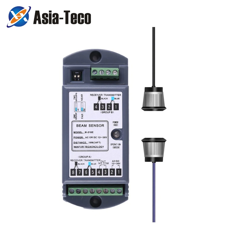 Фотоэлектрический датчик луча, 10 м, Инфракрасный электронный световой присветильник с углом 90 градусов, автоматическая защита от защемления дверей