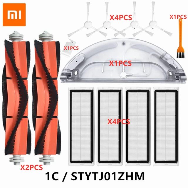 Xiaomi Mijia 1C/STYTJ01ZHM Main Side Brush Water Tank Mop Cloth HEPA Filter Kit Robot Vacuum Cleaner Replacement Parts Package 1