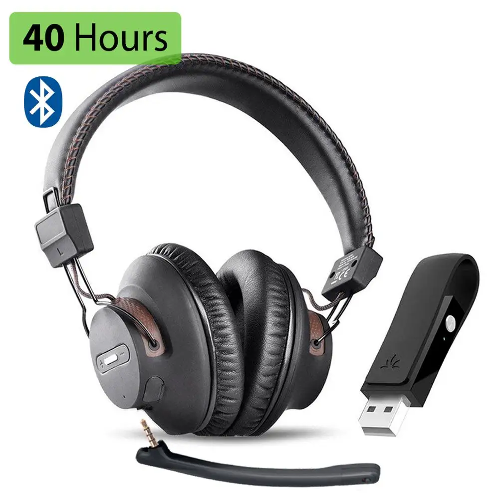Avantree Dg59(m) Wireless Gaming Headphones Set W/detachable Boom Mic