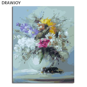 

DRAWJOY Flower Framed Picture DIY Painting By Numbers Painting & Calligraphy Home Decoration For Living Room GX5485 40*50cm