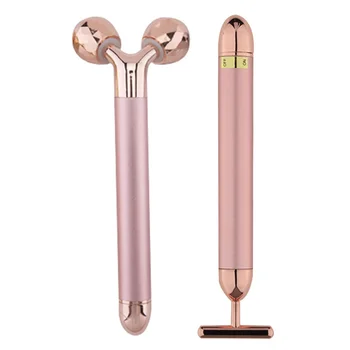 

2 In 1 Firming Anti Wrinkles Skin Tightening Vibration Slimming T Shape Eye Nose Massage Tool Portable Treatment Bar Face Roller