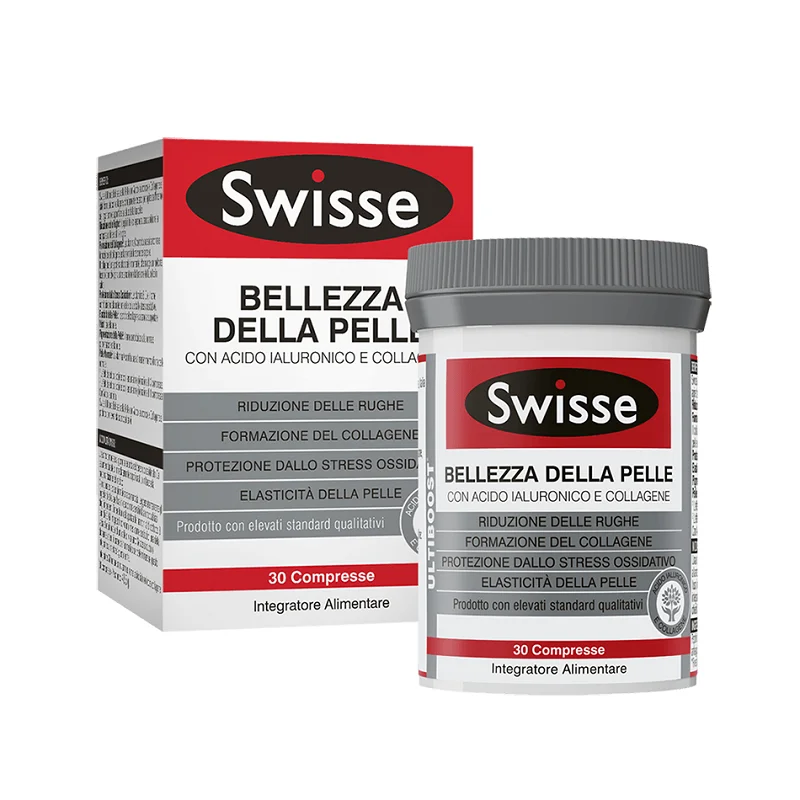 Натуральные волосы Swisse Bellezza Della Pelle 30 таблеток с гиалуроновой кислотой и