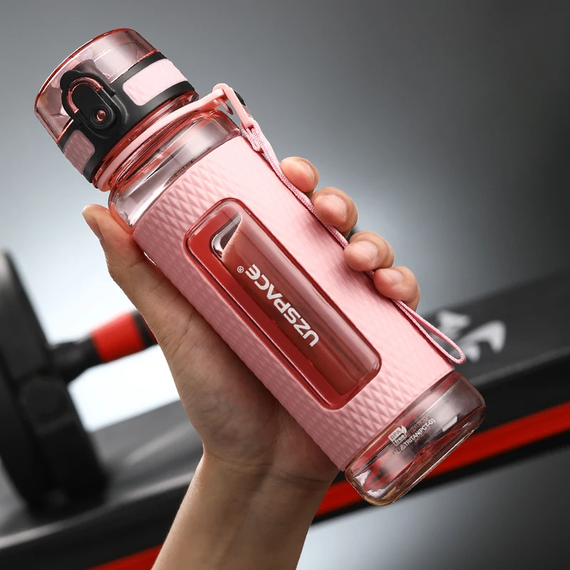 UZSPACE Sports Water Bottles Gym Leak-proof Drop-proof Portable Shaker Outdoor Travel Kettle Plastic Drink Water Bottle BPA Free sports bottle,sports water bottle,plastic water bottle,water bottle,shaker bottle