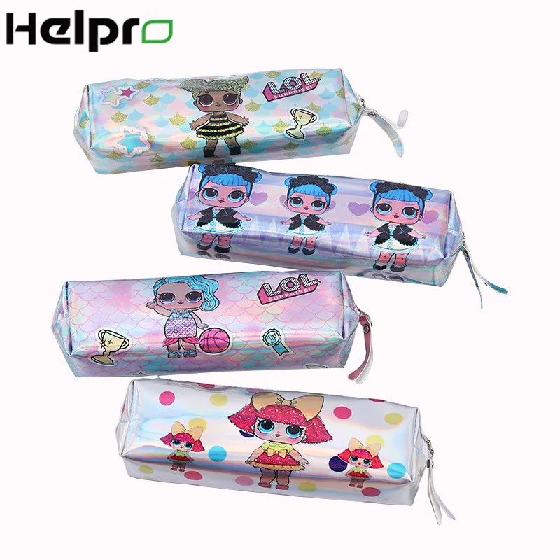 Kawaii Surprise Girl лазерный чехол для карандашей качественные школьные принадлежности