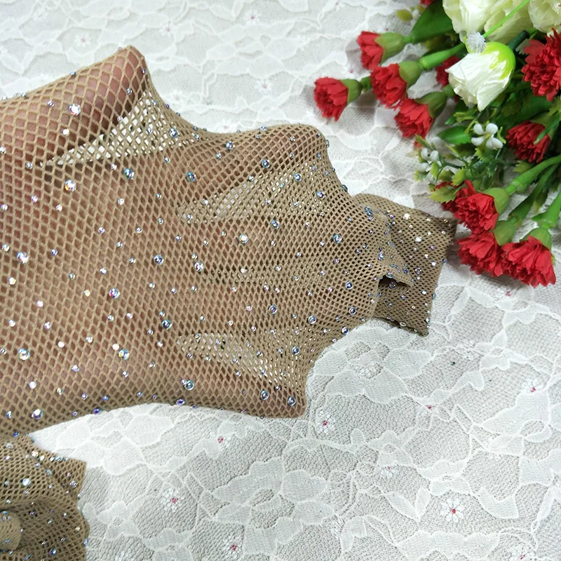 Новые Сексуальные женские ажурные колготки со стразами сетчатые разноцветные