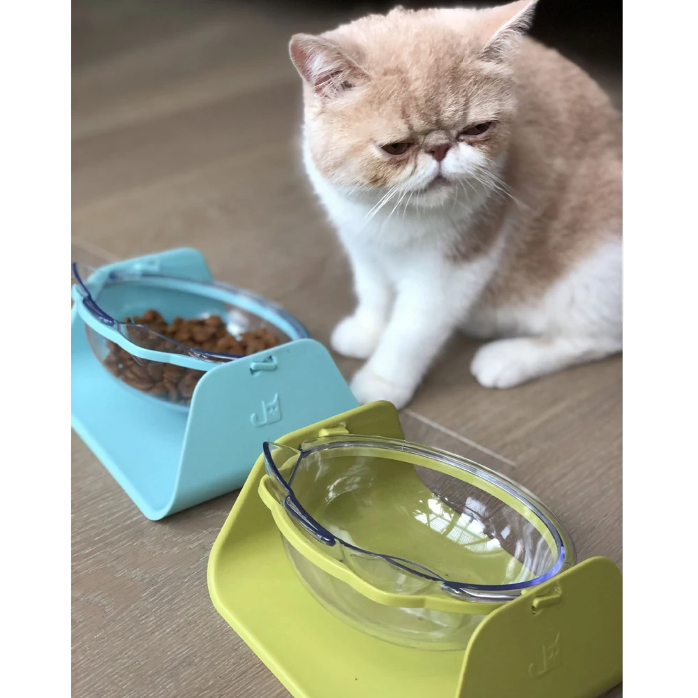 Pet Feeder Bowl Feeding Food Pet Dog Dish Feeders Tableware Dog Cat Adjustable Food Water Bowl 15 Degree Adjustable 1pcs