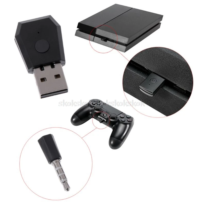 USB адаптер Bluetooth передатчик для PS4 Playstation Bluetooth 4,0 гарнитуры приемник наушники ключ Mr12 19 Прямая поставка