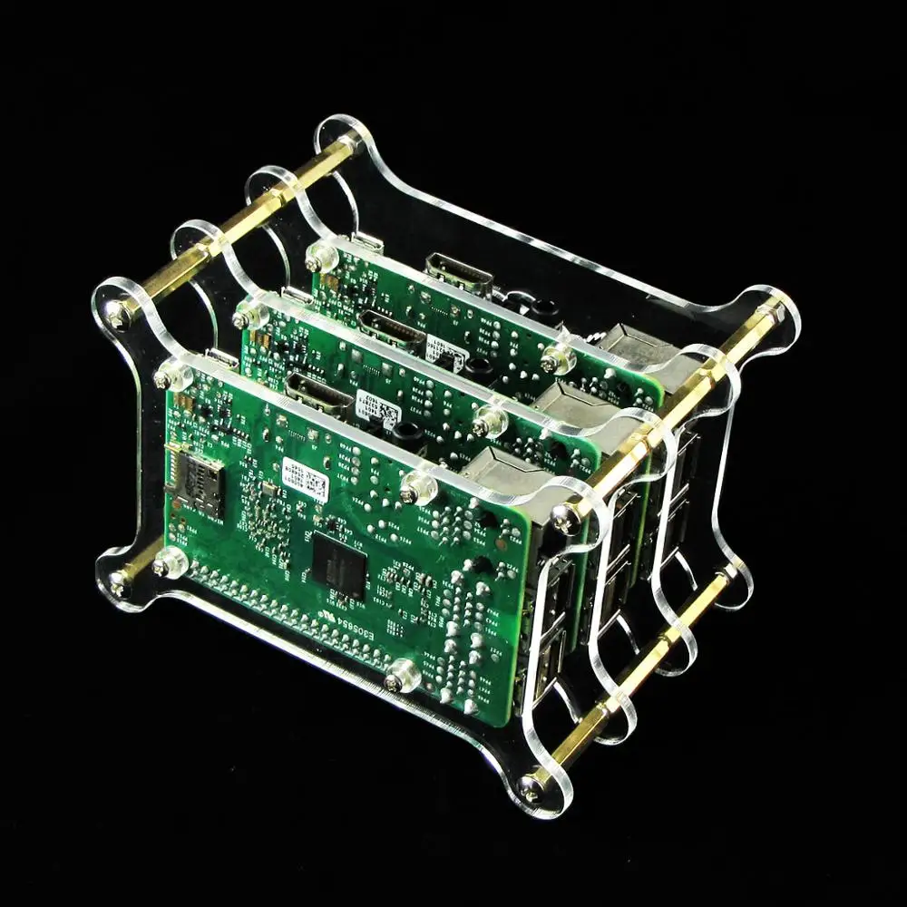 2/3/4/5 слои Raspberry PI 4 Чехол Коробка в заказе будет отправлена Модель B с мультислойным акрилом мульти-ломтик система матриц корпус распределительного шкафа крышка корпуса