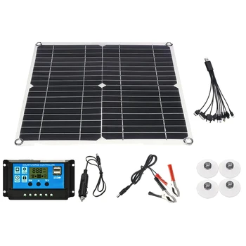 

1 Set 20W Crystal Silicon Solar Cell Panel Board Solar Battery Panel with 10A Solar Cell Panel Controller
