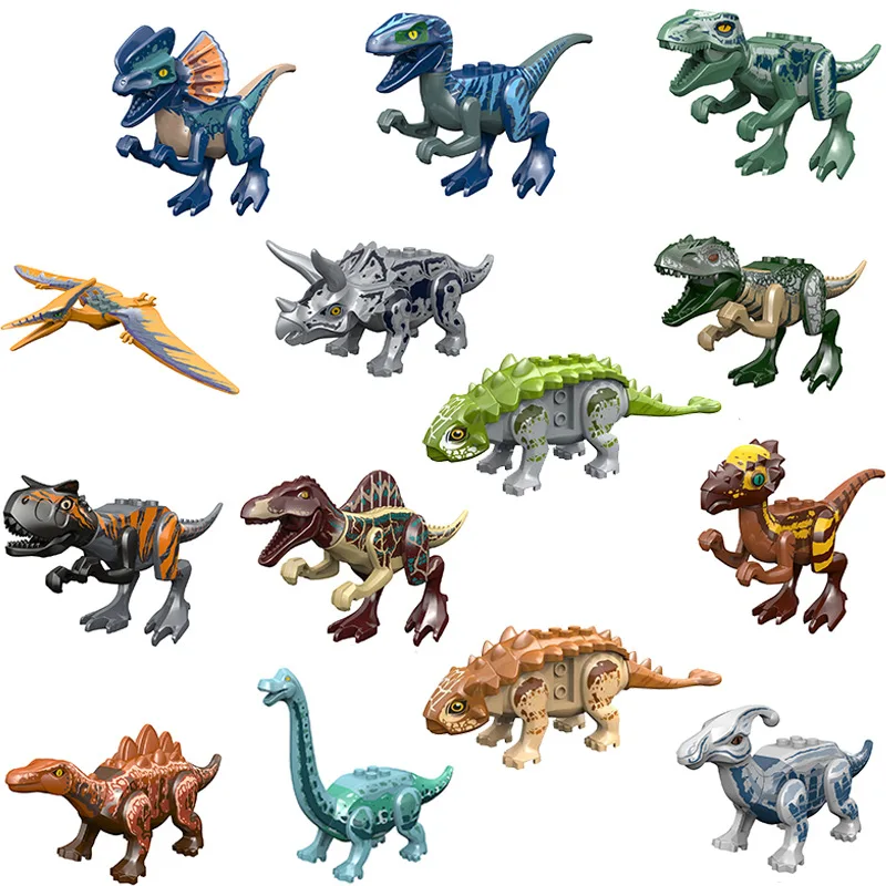 2022 Jurassic Dinosaur World Park Ankylosaurus Spinosaurus Brachiosaurus Dino Model Building Blocks Bricks Kids Toys | Игрушки и хобби