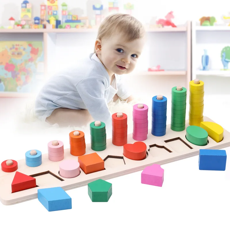 

Counting beads count game digital shape logarithmic board intellectual development wooden children's early education toys M58
