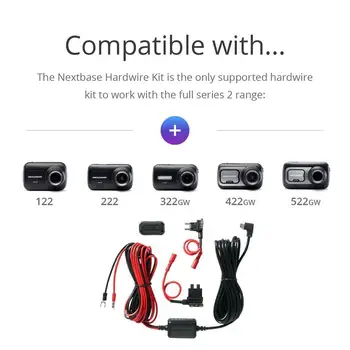 

For Universal HardWire Fuse Box Car Recorder Dash Cam Wire Kit Micro USB Hard H7U1