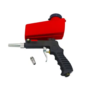 

90PSI Portable Gravity Sandblasting Gun Pneumatic Small Sand Blasting Machine Adjustable Rust Blasting Device Set