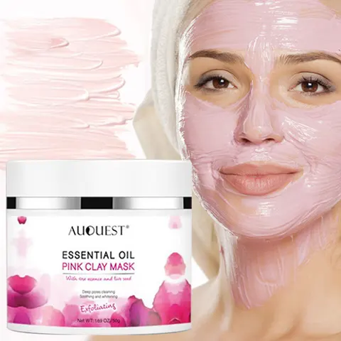 Mud Mask Moisturizing Clean Exfoliating Stain Blackheads Acne Brighten Oil-Control Aloe Vera Rose Essence Skin Care 50g