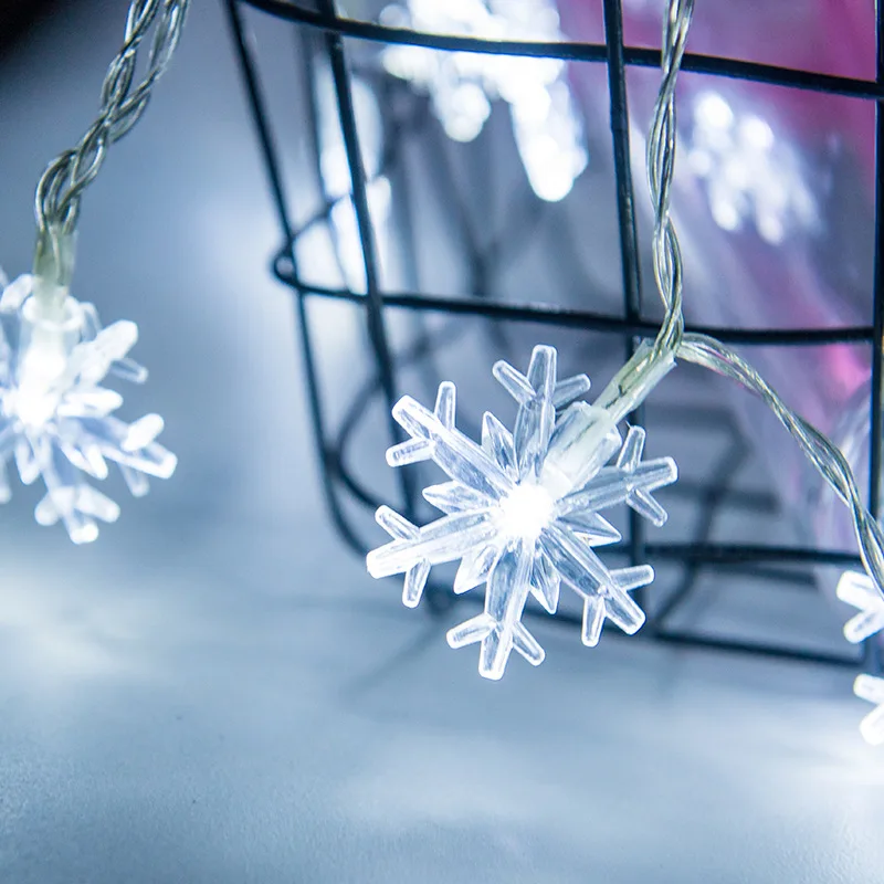 

LED Battery-Snowflake Small Colored Lights Stars Flashing Light String Online Celebrity Room Decorative Lights Outdoor Waterproo