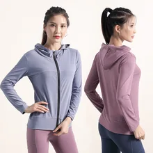 Зимняя женская спортивная куртка для бега с длинным рукавом, рубашка для йоги, куртка на молнии, одежда для фитнеса, топ для тренировок в тренажерном зале, Спортивная Толстовка