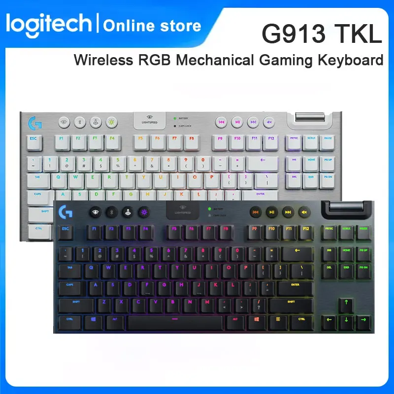 Logitech G913 TKL Gaming Keyboard Lightspeed Wireless RGB Mechanical  Keyboard Suitable for Professional E-sports Players