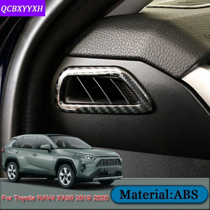 Для Toyota RAV4 XA50 автомобильный Стайлинг ABS рамка приборной панели автомобиля кондиционер на выходе Крышка блестящая Наклейка Автомобильные аксессуары