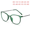 TR90 Round Nearsighted Eyeglasses Women Men Retro Oval Student Finished Myopia Glasses Prescription  -0.5 -0.75 -1.0 -1.5 To -6 1