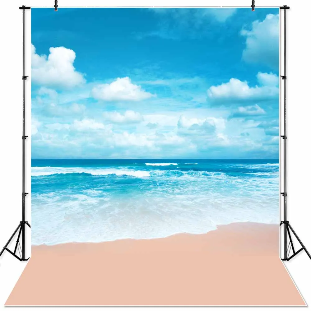 NeoBack 5x7ft Поливиниловые фоны Летний морской пляж вид фоновые Декорации для
