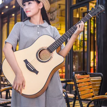 

41-Inch Folk Guitar Guitar Spruce Nanyang Wood DN-130 Cutaway Mid-Range Beginners Practice Wood Guitar