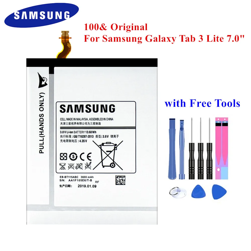 Планшет Батарея EB-BT115ABC для Samsung Galaxy Tab 3 Lite 7,0 SM-T111 T110 T115 T116 EB-BT115ABE EB-BT111ABE 3600 мА-ч