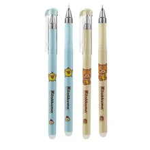 

4Pcs AIHAO MS7600 Rilakkuma Kawaii Erasable Gel Pen School Office Supplies Stationery Gift 0.5mm Black Ink