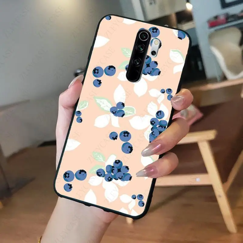 Summer green leaves fruit lemon peach pomegranate grapes Phone Case for redmi note8pro 7 note5 note6pro 7A 8A 8T note9s note9pro xiaomi leather case glass