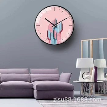 

The Nordic Fashion Art Wall Charts , Living Room Bedroom Silent Atmosphere Minimalist Decoration Wall Clock Digital