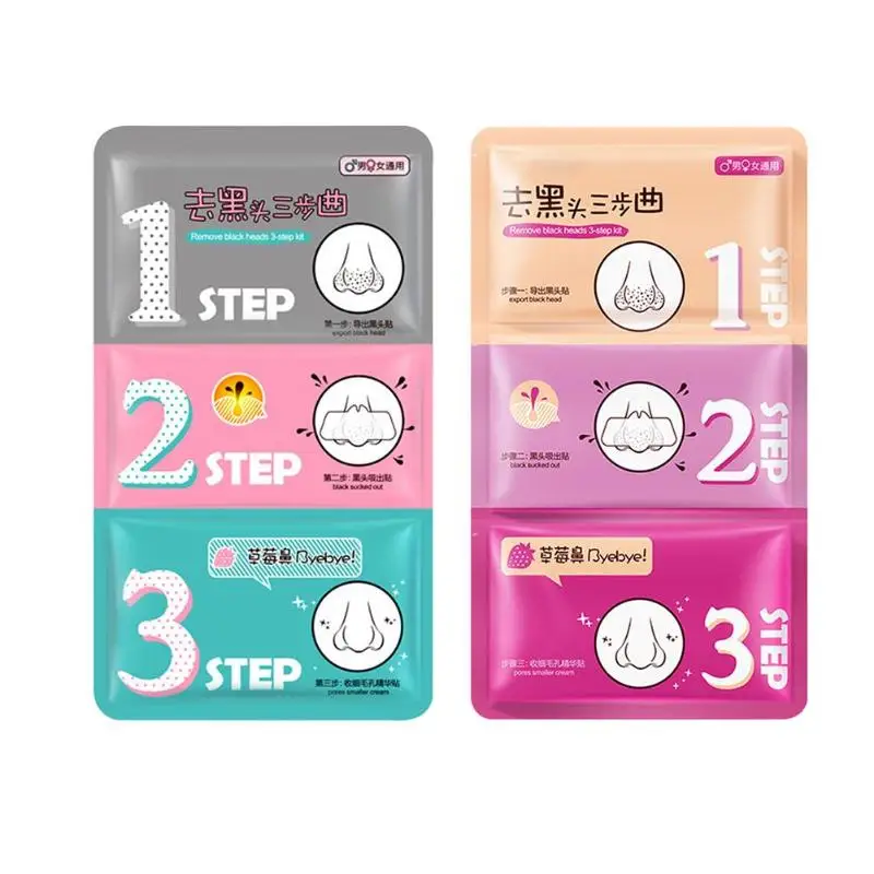 Remove Blackhead 3 Steps T Area Care Deep Clean Pores Blackhead Nose Patch