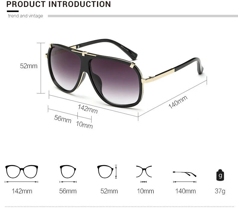 Популярные Модные Классические Брендовые мужские дизайнерские солнцезащитные очки с большой оправой в винтажном стиле женские солнцезащитные очки grandmaster UV400 Мужские и женские