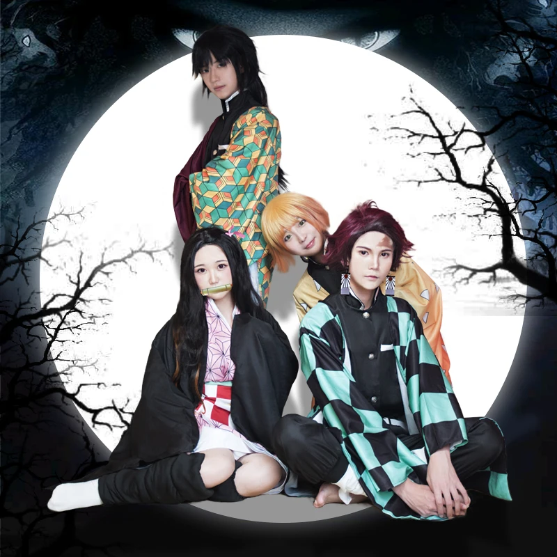 Аниме демон убийца Kimetsu no Yaiba Kamado Nezuko Tomioka Giyuu кимоно униформа Косплей Костюм Хэллоуин наряд