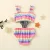 0-5Y Baby Girls Swimwear Kids Ruffles Stripe Infant Swimsuit 2021 Summer Girl Купальники Детская Пляжная Одежда Цельное Бикини