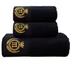 AHSNME Black High-end Custom LOGO Face Towel Bath Towel Hotel SPA Nail Salon Barber Customized Name Initials 1