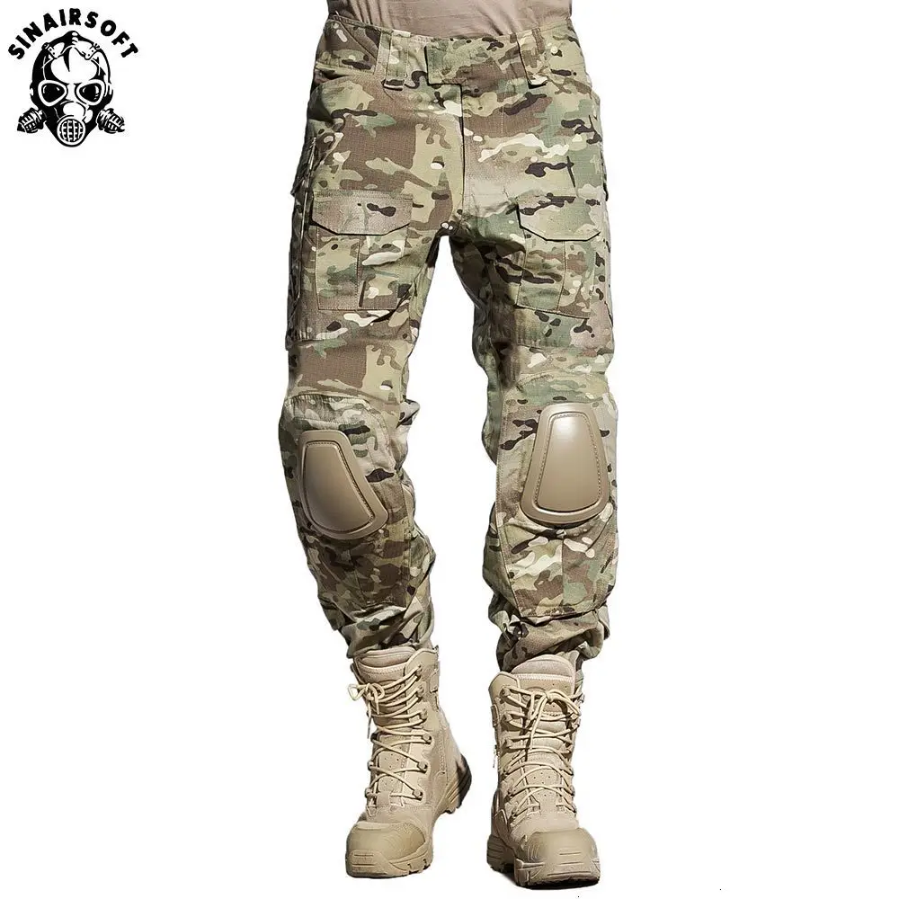 SINAIRSOFT военная форма Мультикам армейская боевая рубашка Униформа тактические штаны с наколенниками Камуфляжный костюм Uniforme Militar