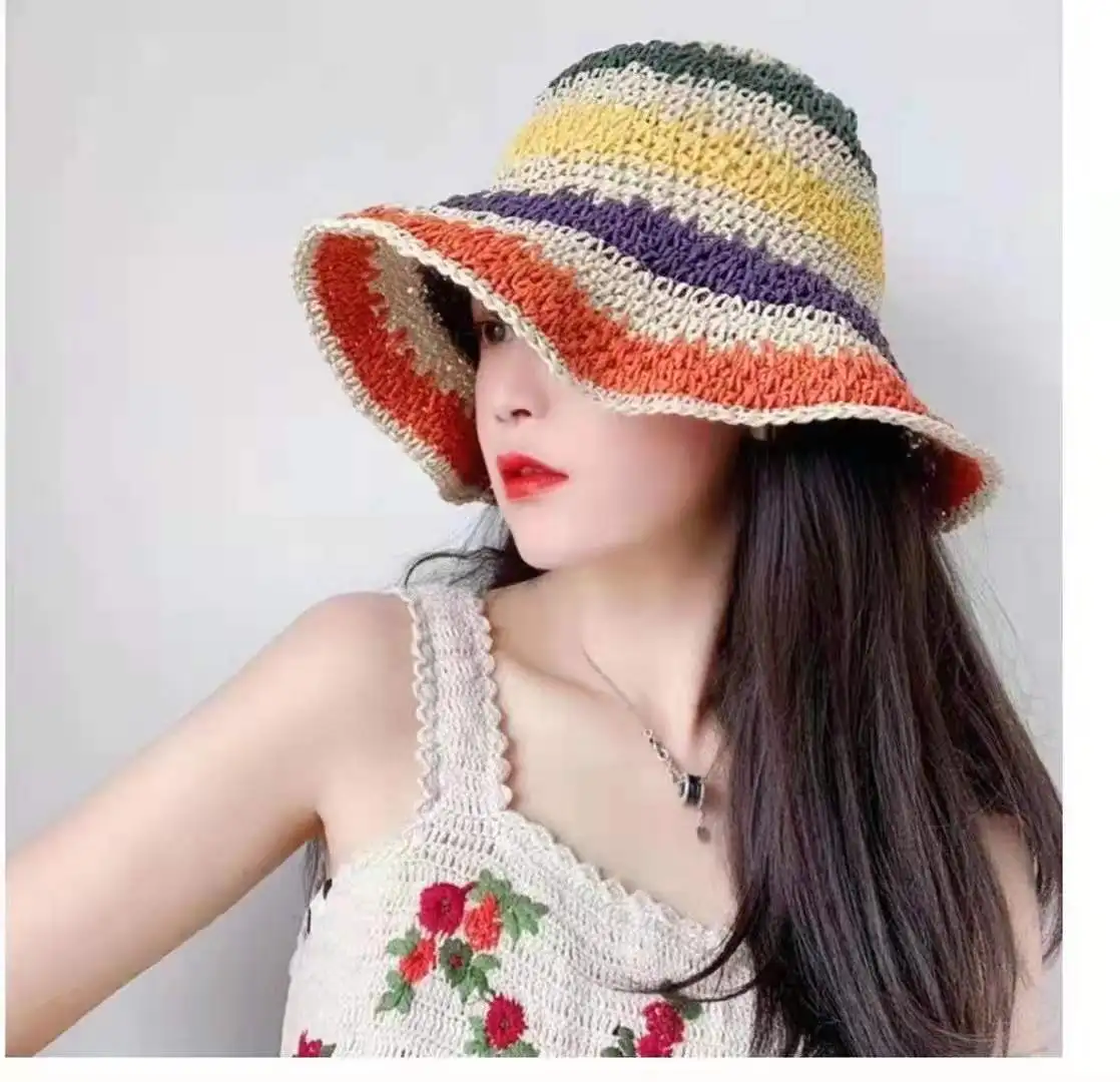     ̾ ¤   Ʈ  긲 Foldable Sunhat Beach Holiday Seaside Travel