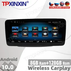 Radio Multimedia con GPS para coche, Radio con reproductor, Android 10, 8 + 128GB, 10 pulgadas, 2Din, sin DVD, para mercedes benz clase A y B