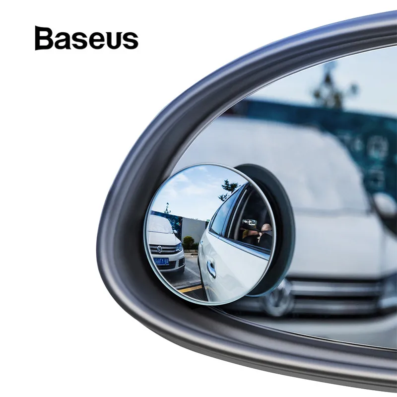

Baseus 2Pcs Car 360 Degree HD Blind Spot Convex Mirror Auto Rearview Mirror Wide Angle Vehicle Parking Rimless Mirrors