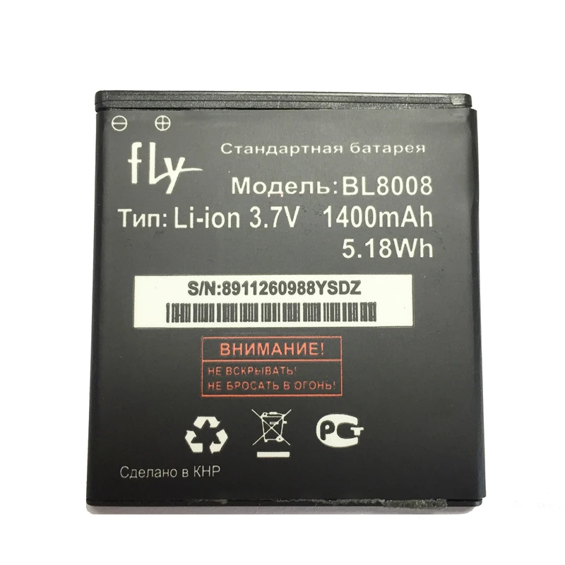 Для Fly BL8008 FS401 Сменные литий-полимерные аккумуляторы для 1400mAh батарея сотового