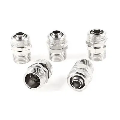 

7.5mmx12mm Pneumatic Air Hose Straight Quick Couplers Couplings 5 Pcs