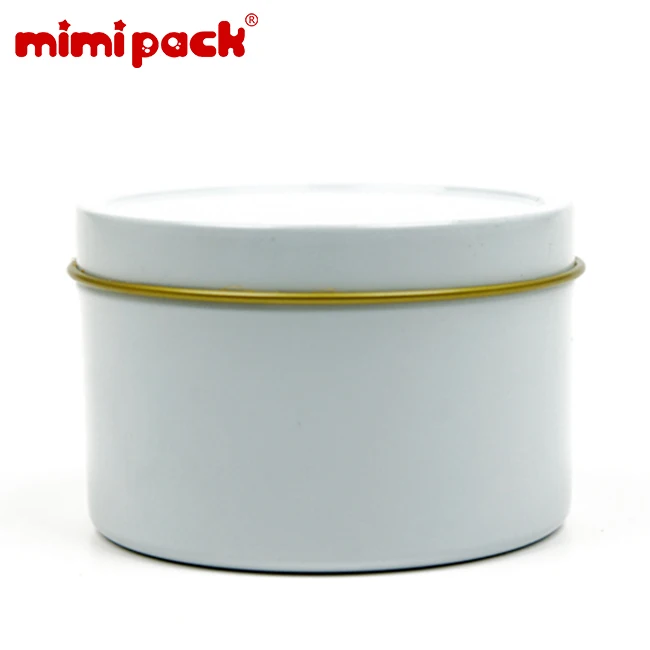 Mimipack набор из 24 маленький глубокая круглая консервная банка с твердым верхом крышкой, 6 цветов, канистры для Одежда для свадьбы, дня рождения - Цвет: White