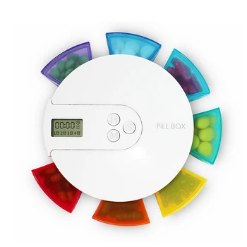 

Electronic Timing Reminder Pill Cases 7 Days Weekly Pill Box Medicine Holder Rainbow Pill Cases Pill Box Container Organizer