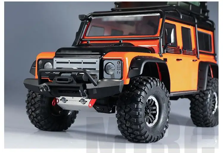 Skup TRAXXAS TRX 4 Defender TRX4 Bronco zderzak przedni metalowa płyta ochronna lampa pancerza podwozia dla 1 10 RC symulacja samochodów wspinaczkowy