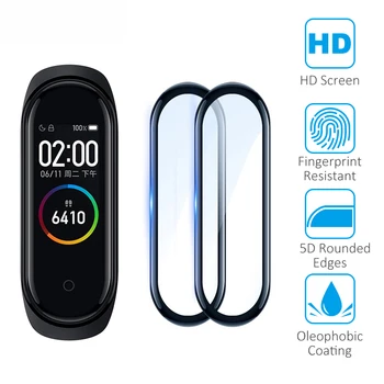 

2pcs Full Curved Film mi band 4 screen protector soft Smart Wristband Film For xiaomi mi band 4 miband band4 miband4 not Glass