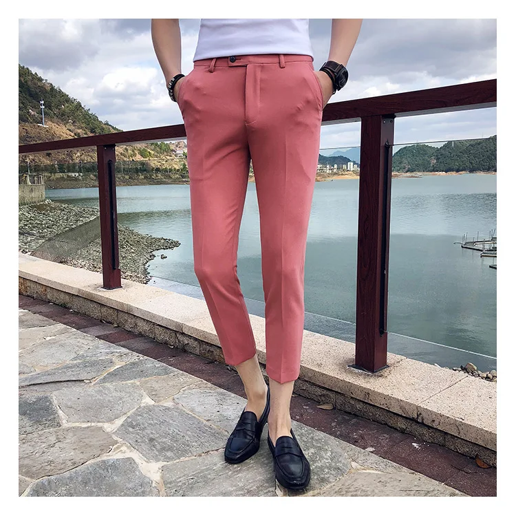 MRMT брендовые новые летние мужские модные брюки для отдыха однотонные брюки для отдыха с маленькими ногами для мужчин, брюки для отдыха