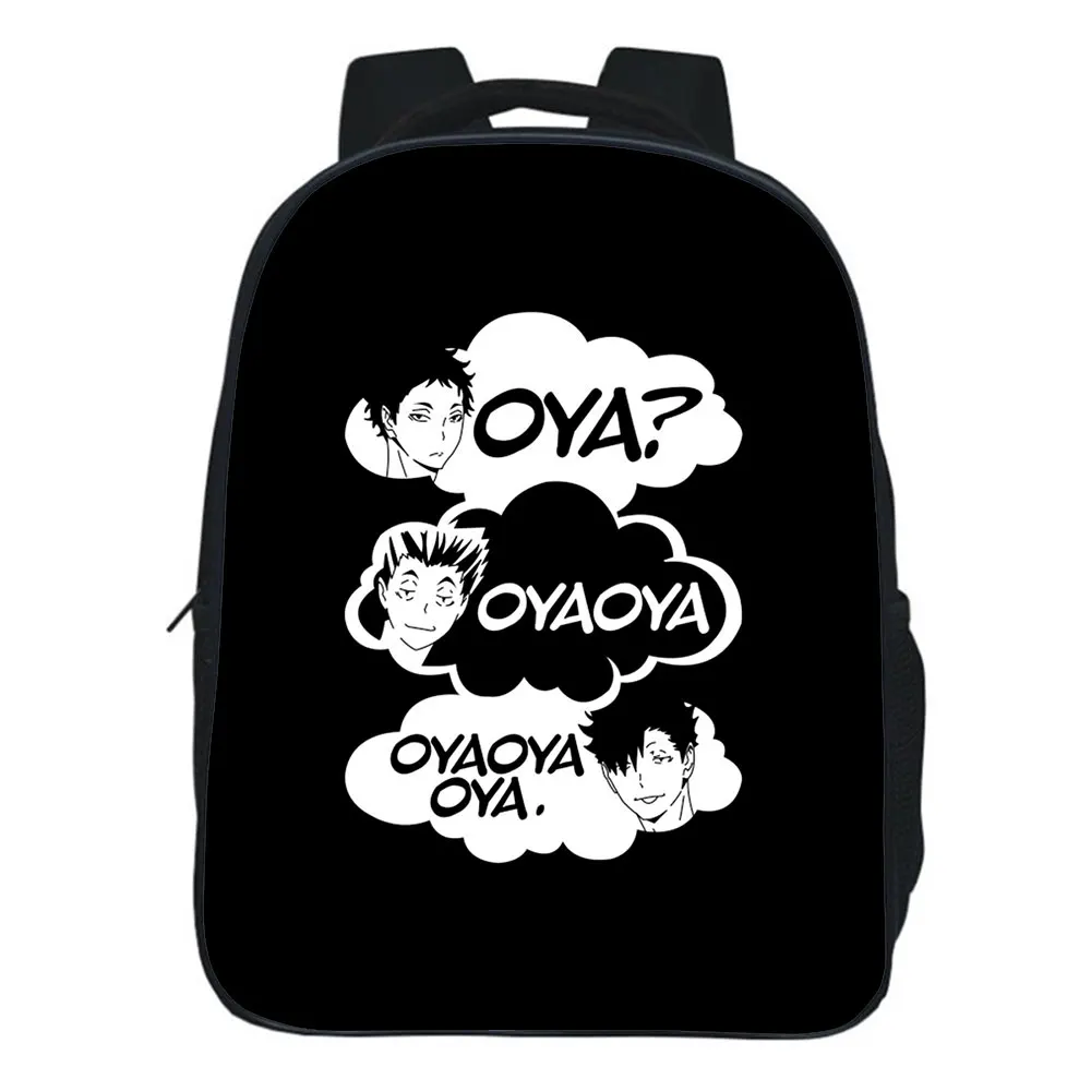 12 Inch Haikyuu Anime Children Backpack Student Schoolbag Boys Girls Shoulder Bags Orthopedic Mochila FLY OYA KAGEYAMA 9 2