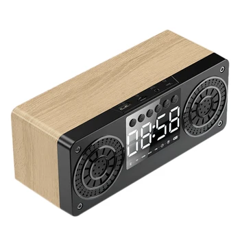 

Stereo Wooden Subwoofer Bluetooth Speaker FM Radio Portable Speakers Mp3 Play Super Bass Loudspeaker Computer Column