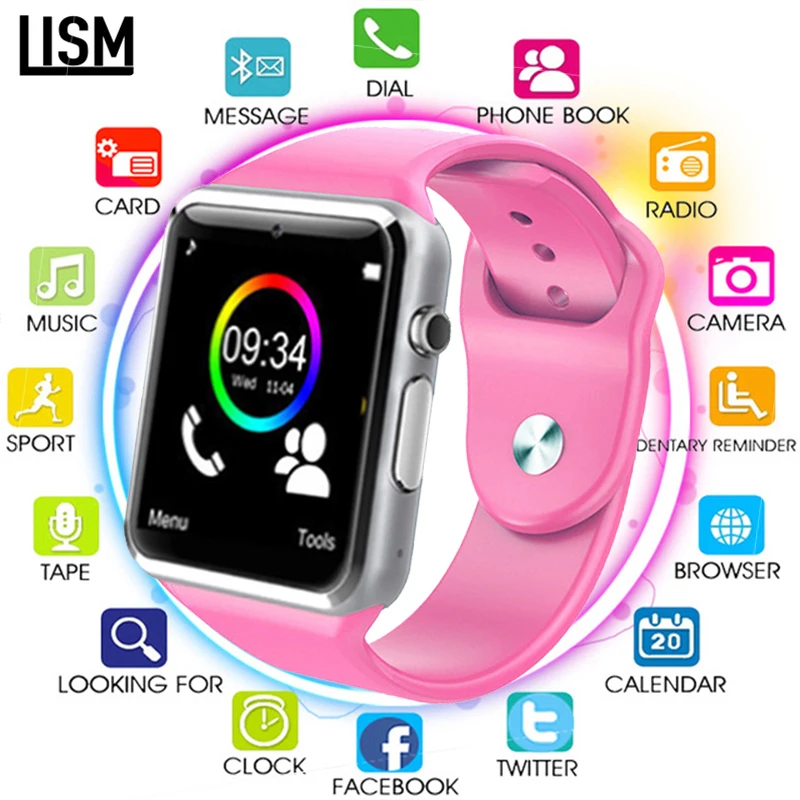 

A1 Smart Watch Bluetooth WristWatch Sport Pedometer with SIM Card Passometer Camera Smartwatch For Android Better Than GT08 DZ09